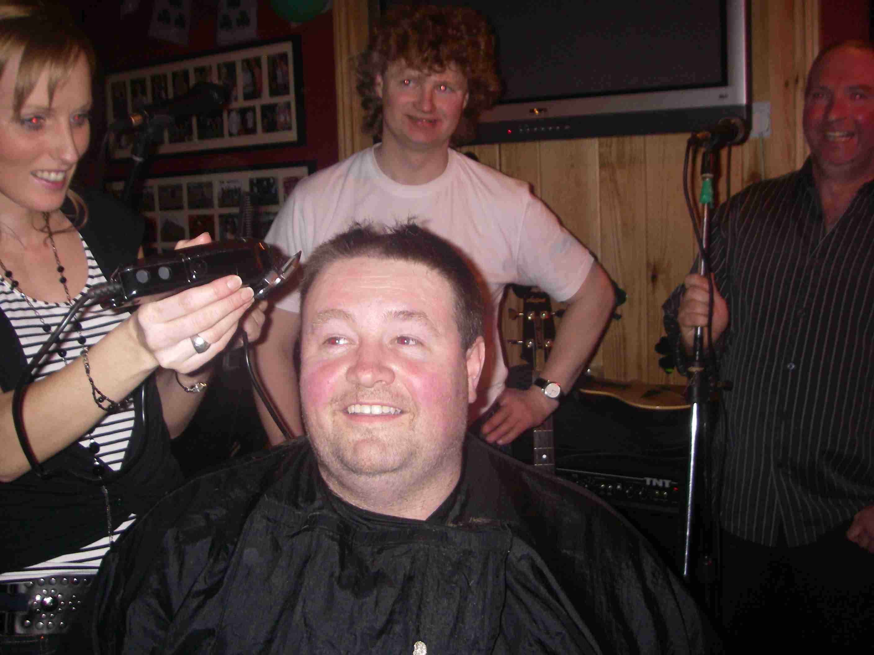 Hearne being shaved